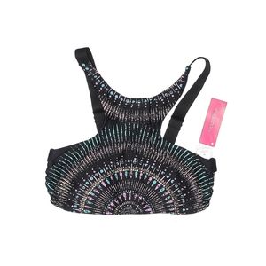 XHILARATION Swim Top Black Medium NWT